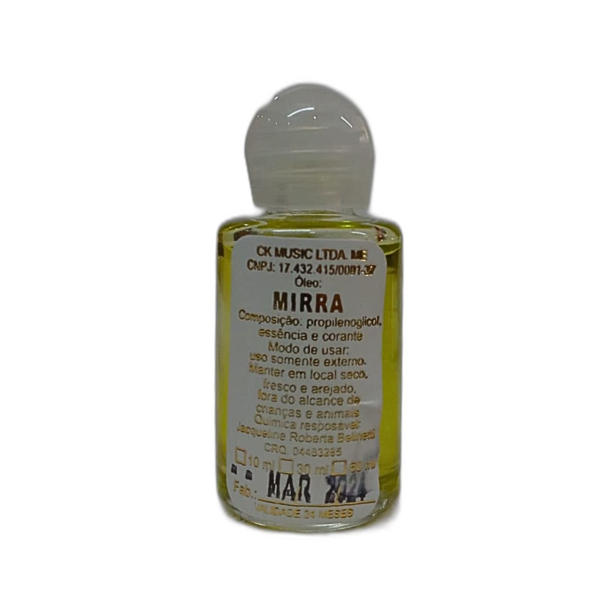 Óleo de unção Mirra 10ML- Significado – Cura do Corpo – O Mundo Gospel