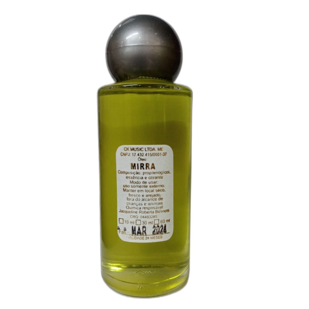 Óleo de unção Mirra 60ML- Significado – Cura do Corpo – O Mundo Gospel