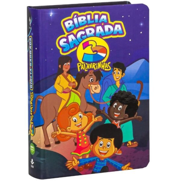 Biblia infantil 3 palavrinhas Capa azul