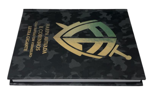 Harpa cristã média com letra gigante, escudo camuflado - Imagem 2
