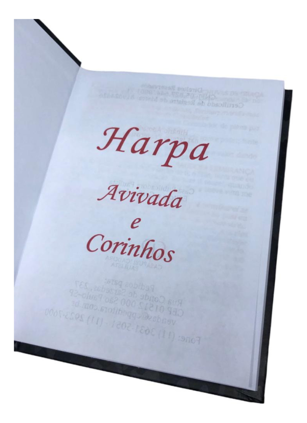 Harpa cristã média com letra gigante, escudo camuflado - Imagem 4