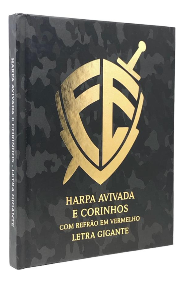 Harpa cristã média com letra gigante, escudo camuflado - Imagem 5