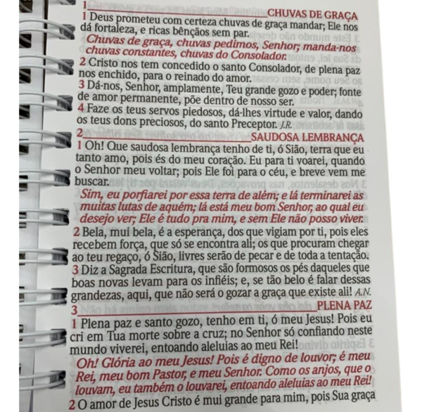 Harpa cristã Grande com letra Hipergingante, escudo camuflado espiral - Imagem 3