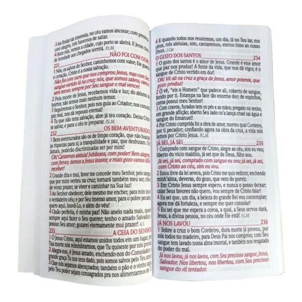 Harpa cristã Grande com letra Hipergingante, fé preta espiral - Imagem 4