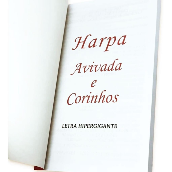 Harpa cristã Grande com letra Hipergingante, fé preta espiral - Imagem 2
