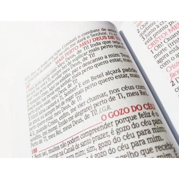 Harpa cristã Grande com letra Hipergingante, fé preta espiral - Imagem 3