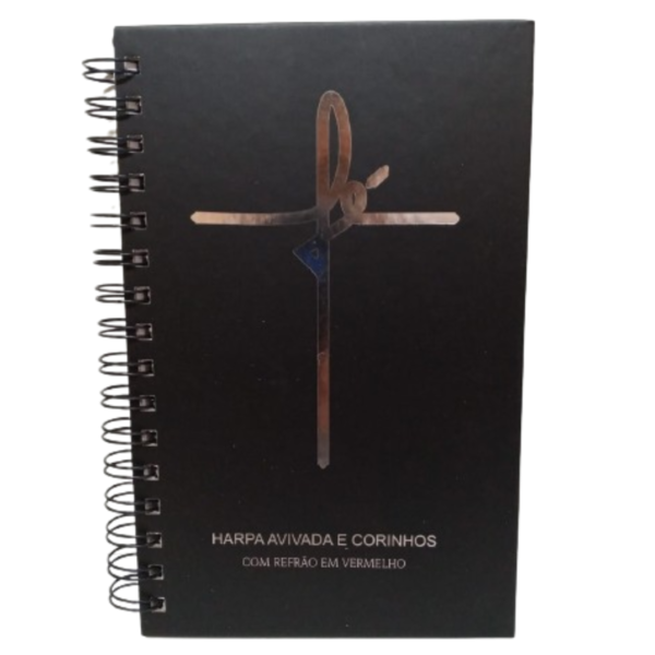 Harpa cristã Grande com letra Hipergingante, fé preta espiral