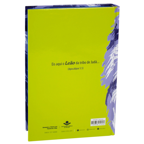 Bíblia Sagrada Arc Capa Dura Premium leão azul - Imagem 3