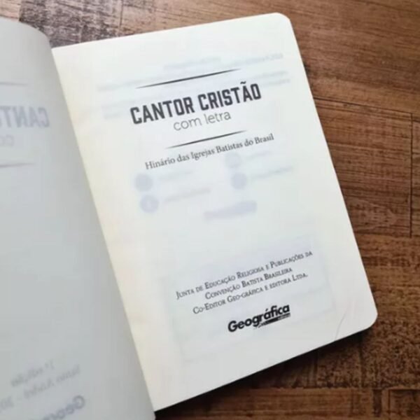 Cantor Cristão de Bolso Com Letra - Brochura -  Azul Tiffany - Imagem 2