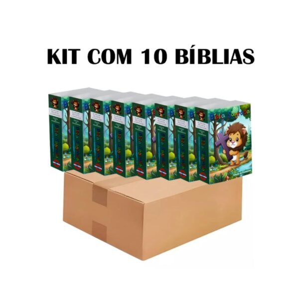 Biblia Pequena Capa leãozinho brochura - Atacado