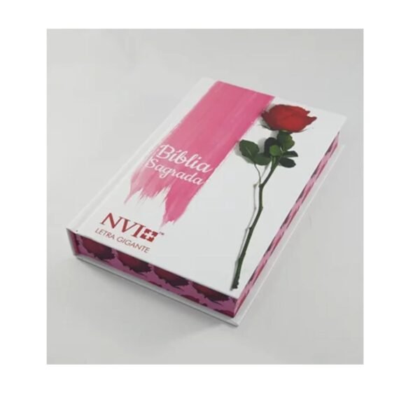 Bíblia Nvi - Letra Gigante - Capa Dura Botão De Rosa - Imagem 2