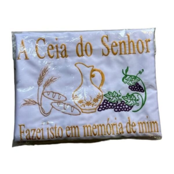 Toalha para mesa santa ceia - Branca 2,00 Mt | Com 3 peças - Imagem 2