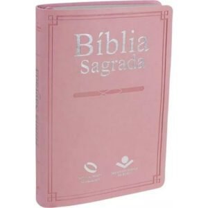 Bíblia slim Sbb -Capa rosa claro Frank (NAA)