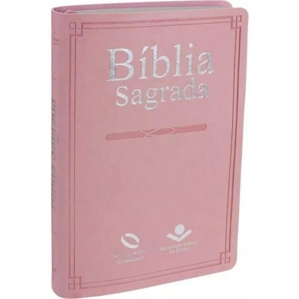 Bíblia slim Sbb -Capa rosa claro Frank (NAA)
