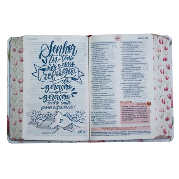 A Biblia da mulher | Leitura - Devocional - Estudo | Tulipa vermelha - Sem caixa - Imagem 3