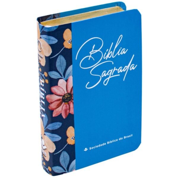 Biblia de Bolso Capa Semiflexivel | Azul Flor