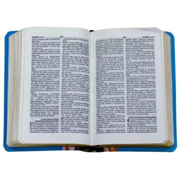 Biblia de Bolso Capa Semiflexivel | Azul Flor - Imagem 2