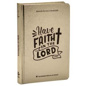 Biblia letra Grande SBB - Linha Cristal | Capa Dura | Dourdado Fosco