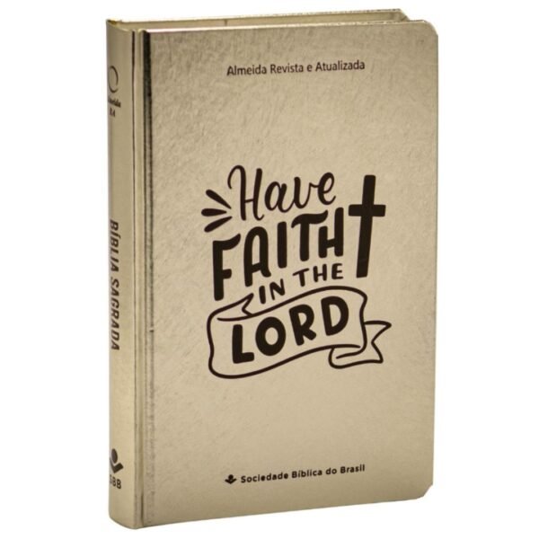 Biblia letra Grande SBB - Linha Cristal | Capa Dura | Dourdado Fosco