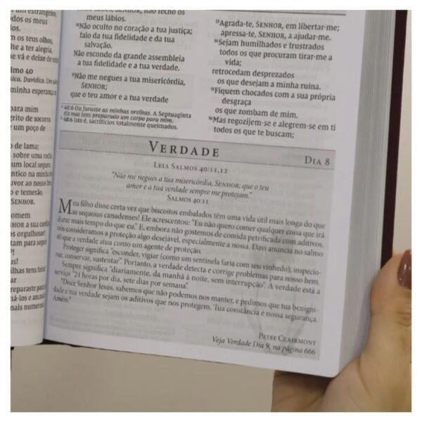 Biblia da Mulher de Fé - Letra Grande NVI - Tecido Vinho Sobre Capa Dura, Aquarela - Imagem 2