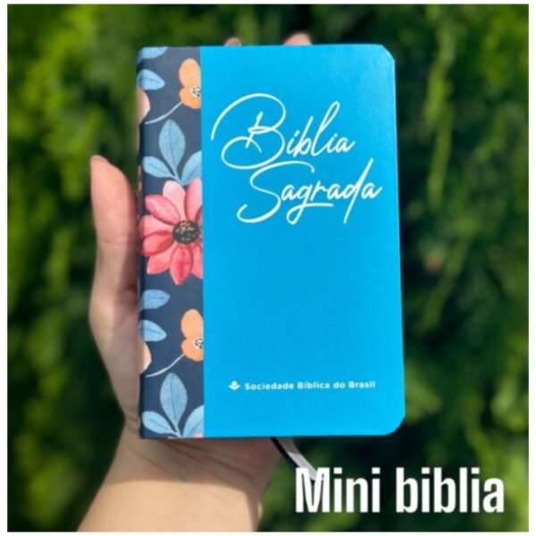 Biblia de Bolso Capa Semiflexivel | Azul Flor - Imagem 5