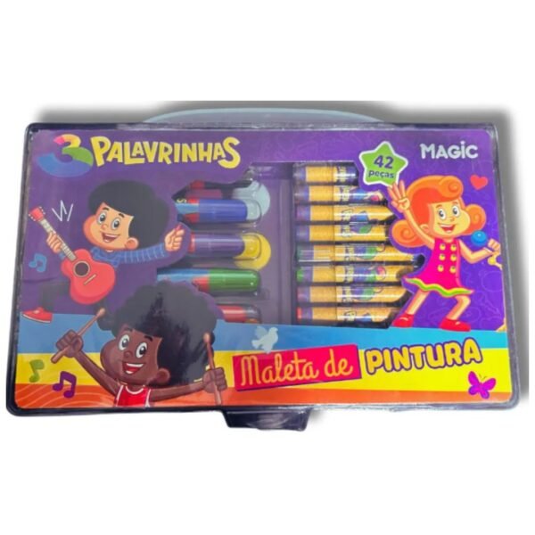 Maleta kit de pintura 42 peças - 3 Palavrinhas - Imagem 5