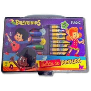 Maleta kit de pintura 42 peças - 3 Palavrinhas