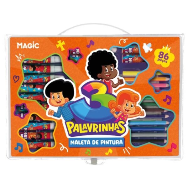 Maleta kit de pintura 86 peças - 3 Palavrinhas - Imagem 7