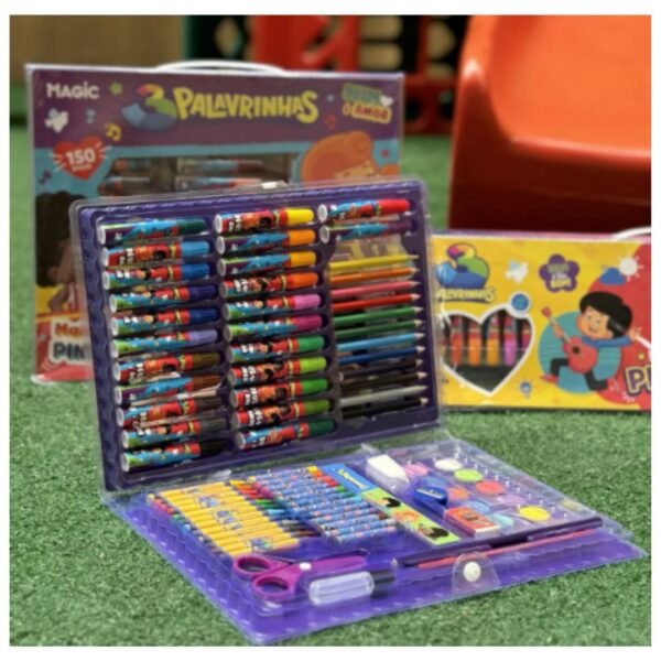 Maleta kit de pintura 86 peças - 3 Palavrinhas - Imagem 3