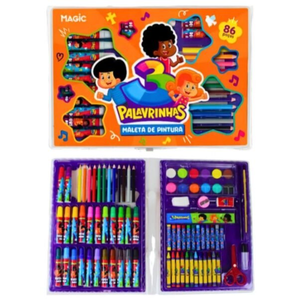 Maleta kit de pintura 86 peças - 3 Palavrinhas - Imagem 6