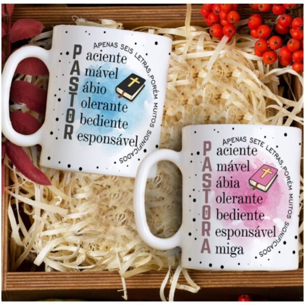 Kit Caneca Pastor e Pastora | 2 Unidades