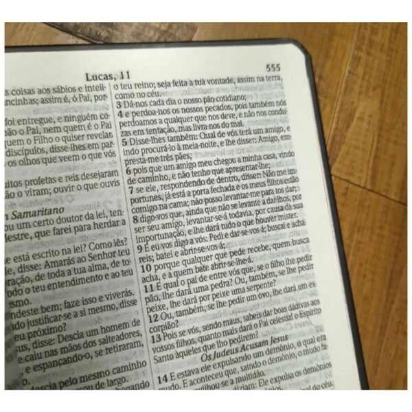 Biblia Slim Capa Dura Arc Harpa E Corinhos - Flores E Folhas - Imagem 3