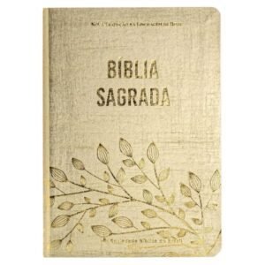 Bíblia sagrada NTLH com letras grandes | Capa Cristal Dourada