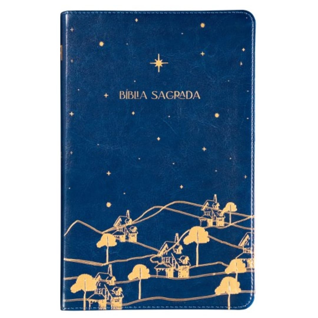 The Purpose Book Bíblia Almeida Século 21 - Capa Couro | Azul Reino - Imagem 3