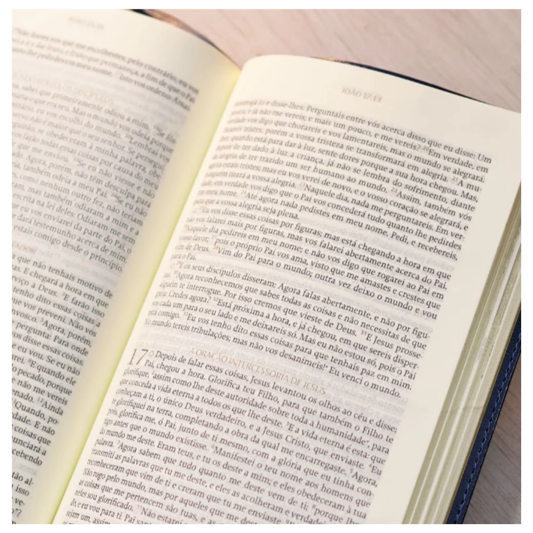 The Purpose Book Bíblia Almeida Século 21 - Capa Couro | Azul Reino - Imagem 2