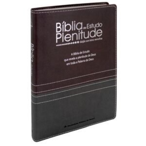 Bíblia De Estudo Plenitude -Chumbo/Bordo C/ Indice