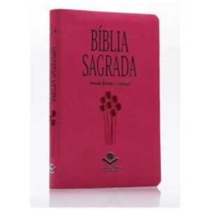 Bíblia Sagrada Almeida Revista e Corrigida | Letra Normal | Luxo Pink