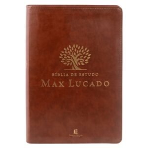 Bíblia De Estudo Max Lucado NVI - Capa Couro Soft Caramelo