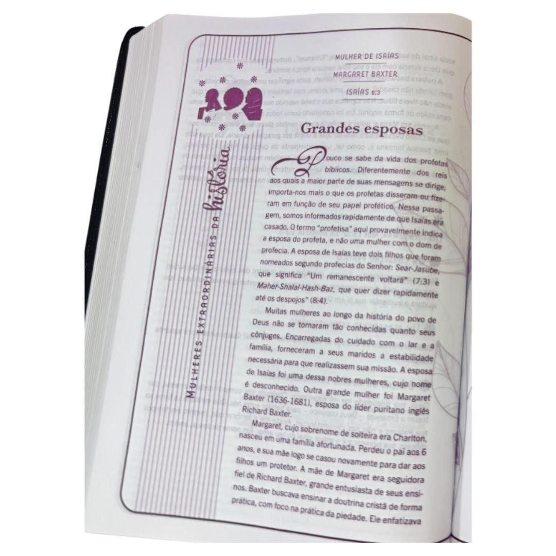 Bíblia Mulher Extraordinária | Estudo, Meditação e Oração - Preta - Imagem 4