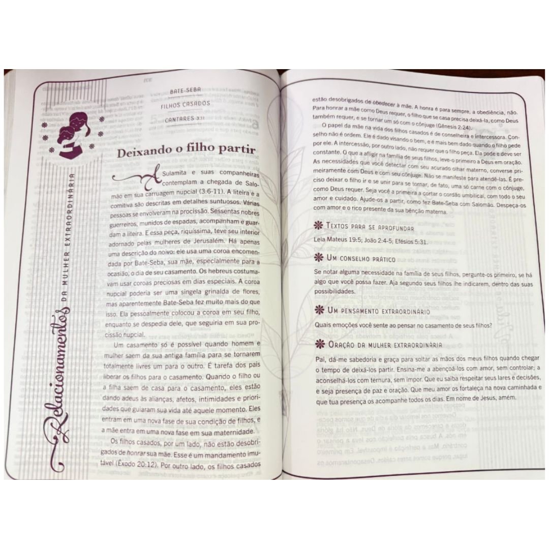 Bíblia Mulher Extraordinária | Estudo, Meditação e Oração - Preta - Imagem 3