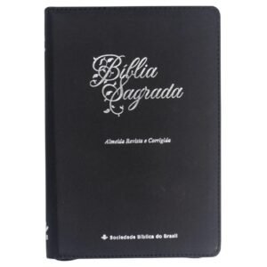 Bíblia Linha Ouro - Letra Gigante - Capa Preta Com Zíper (LT PRATA)