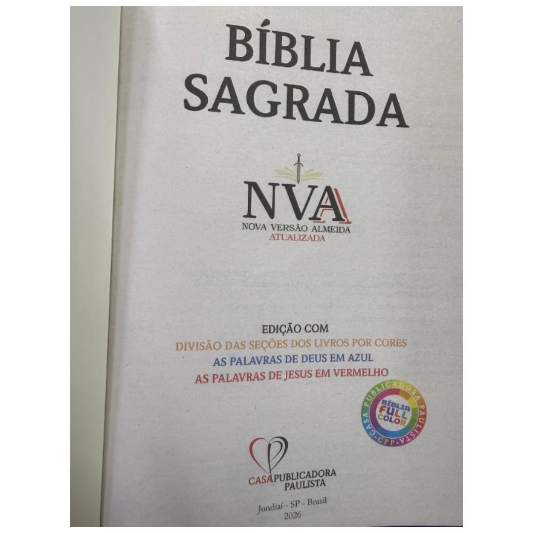Bíblia Letra Média Full Color NVA | Preta e Marrom - Imagem 7