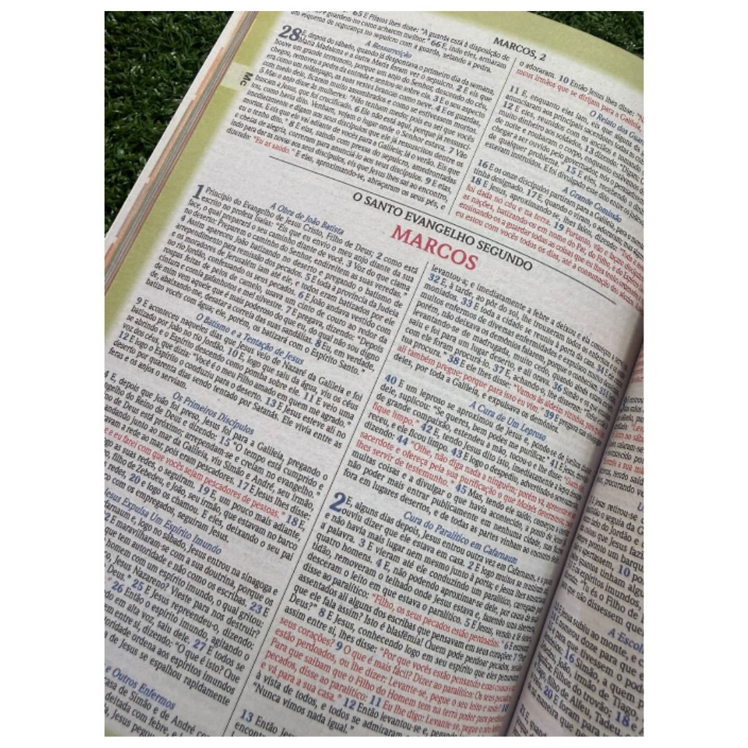 Bíblia Letra Média Full Color NVA | Preta e Marrom - Imagem 6