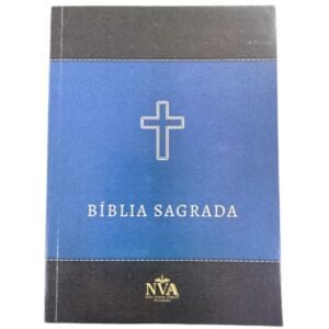 Bíblia Letra Média Full Color NVA | Preta e Azul