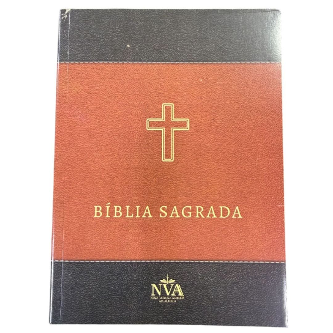 Bíblia Letra Média Full Color NVA | Preta e Marrom