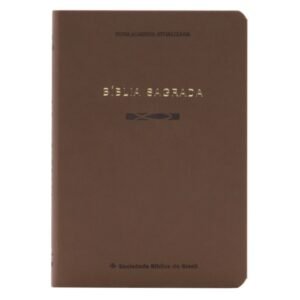 Bíblia Sagrada NAA Slim | Capa em couro sintético, Marrom