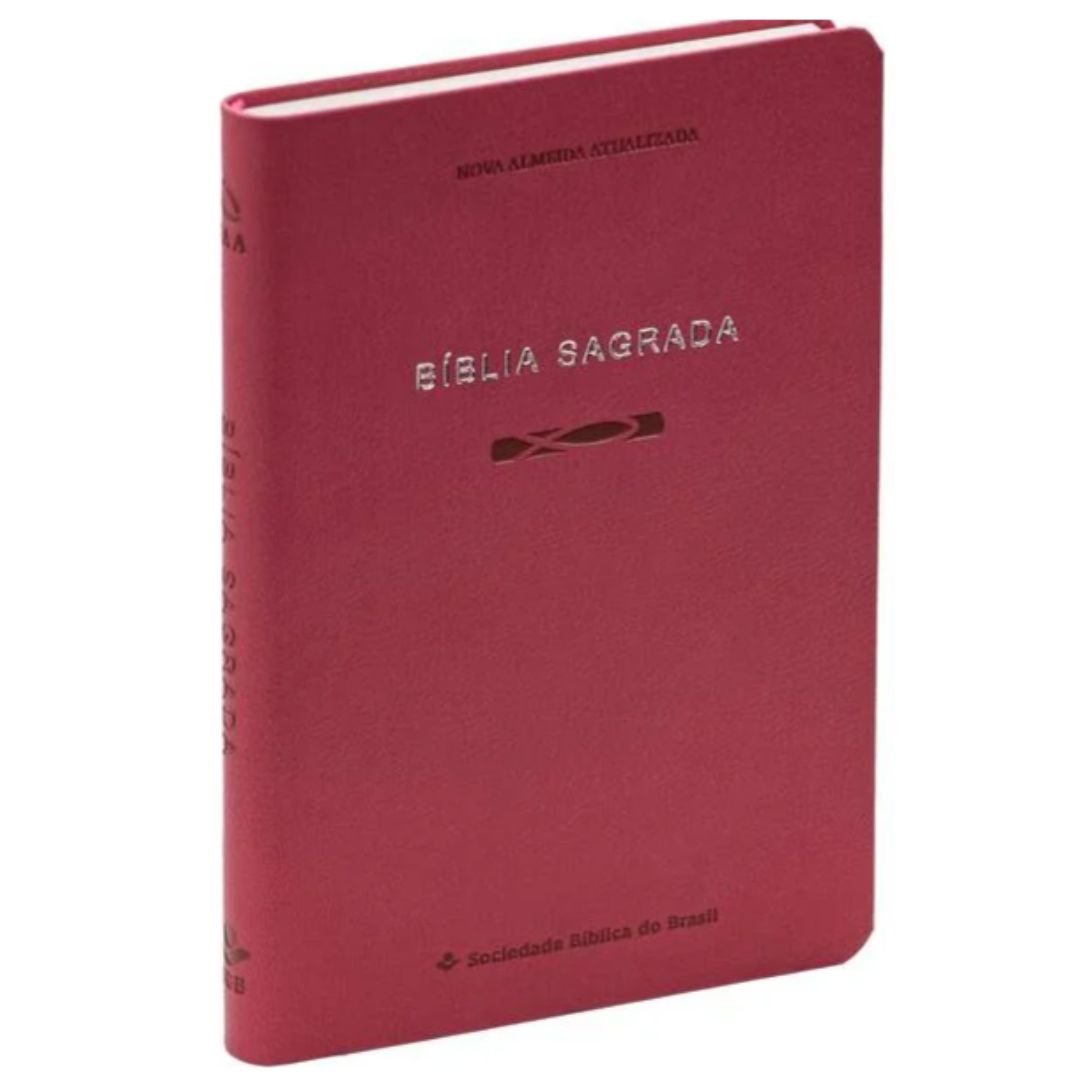 Bíblia Sagrada NAA Slim | Capa em couro sintético, PINK - Imagem 2