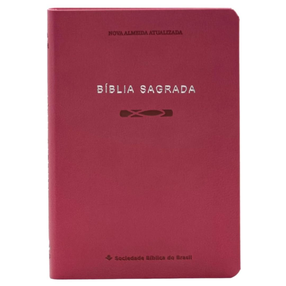 Bíblia Sagrada NAA Slim | Capa em couro sintético, PINK