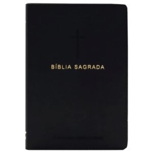 Bíblia Sagrada NAA Slim | Capa em couro sintético, Preto