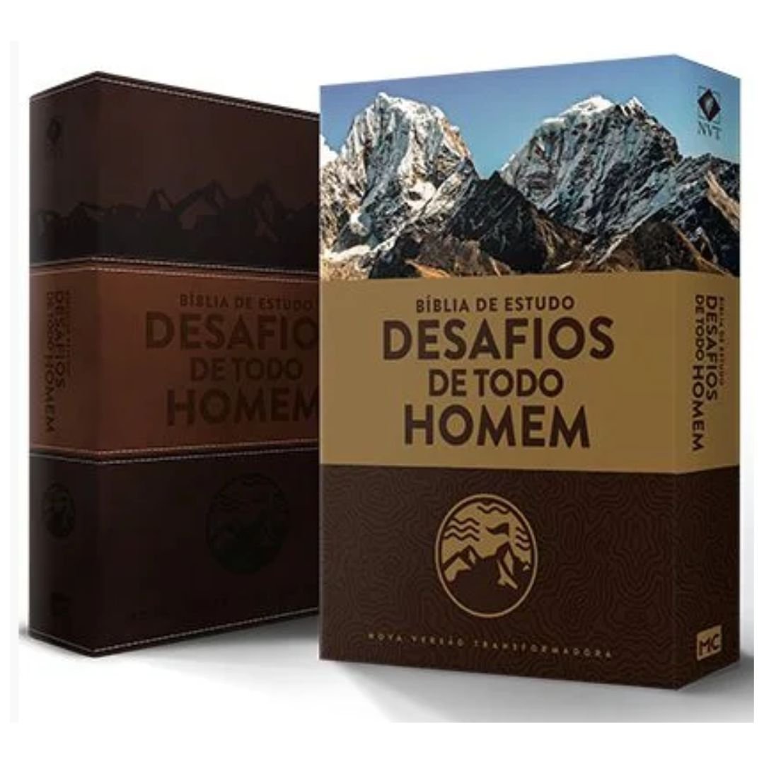Biblia de Estudo Desafios de Todo Homem | Marrom - Imagem 3